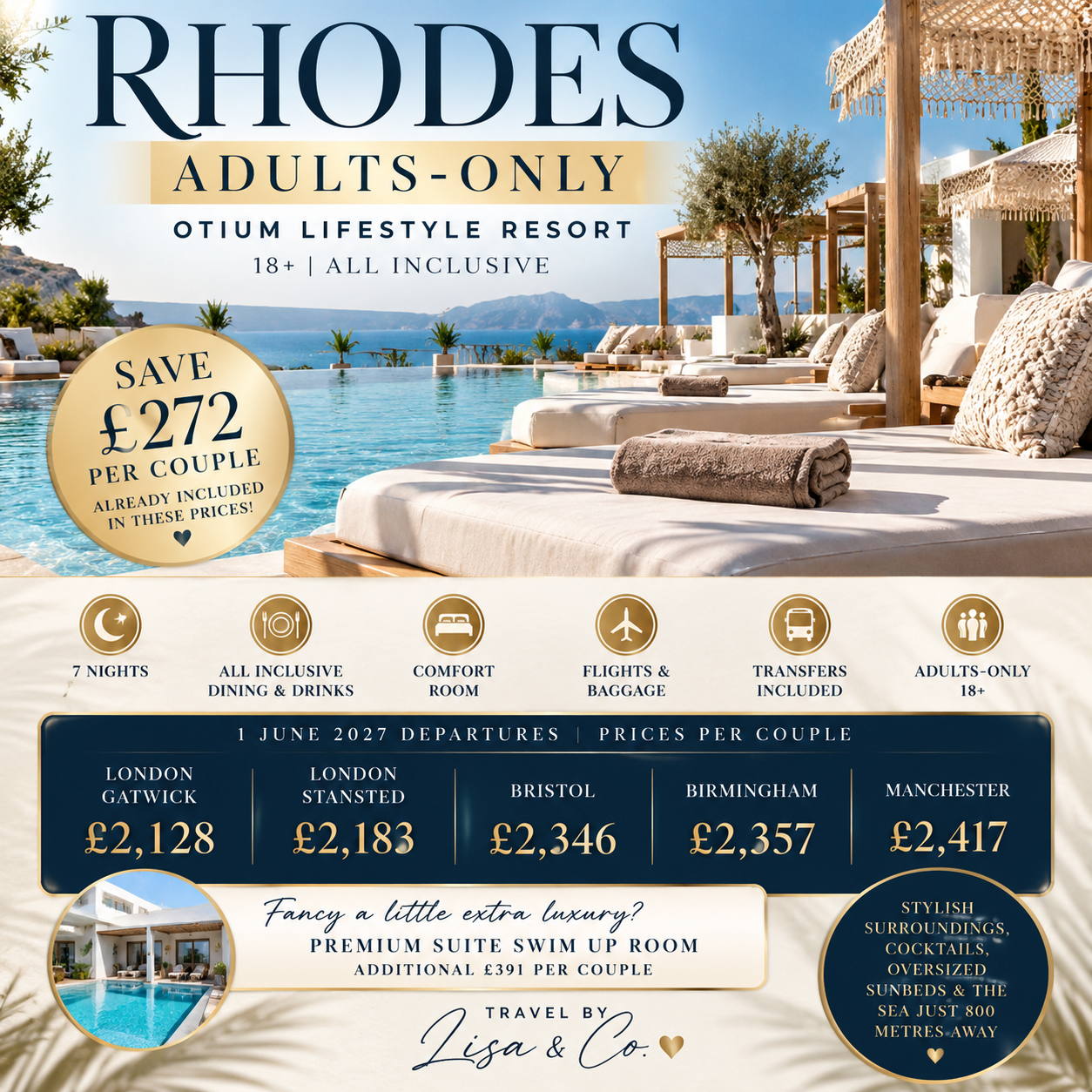 Rhodes Adults-Only Luxury Escape